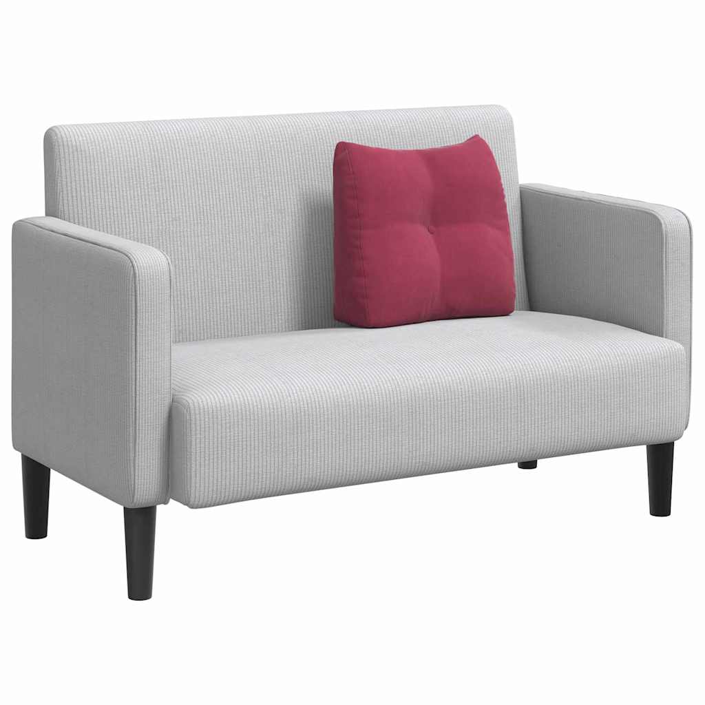 Cuscino per Schiena Rosso Vino 45 x 24 x 50 cm Velluto