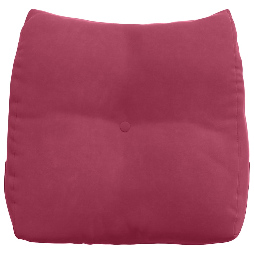 Cuscino per Schiena Rosso Vino 45 x 24 x 50 cm Velluto