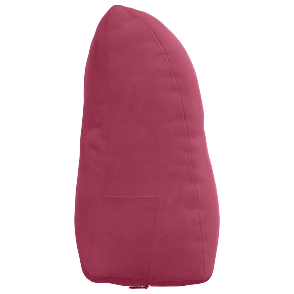 Cuscino per Schiena Rosso Vino 45 x 24 x 50 cm Velluto