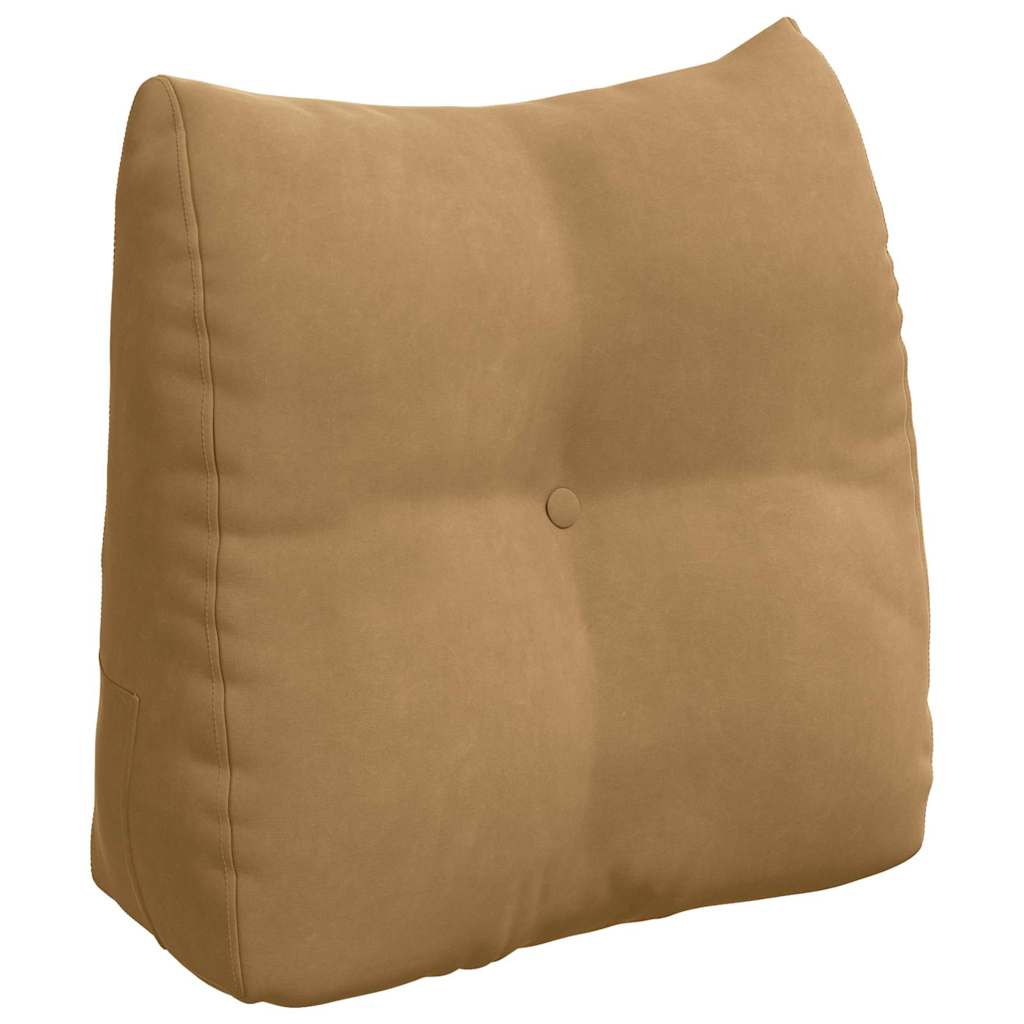 Cuscino per Schiena Marrone 45 x 24 x 50 cm Velluto