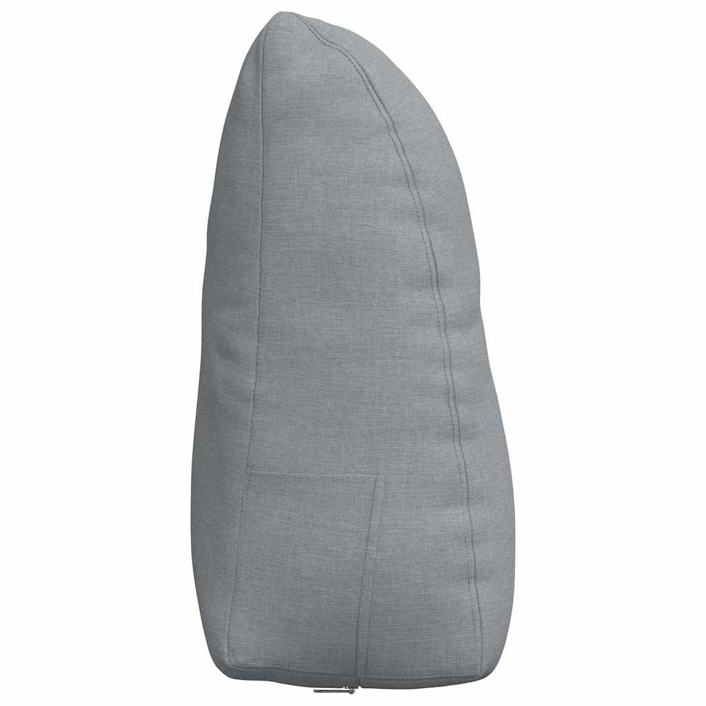 Cuscino per Schiena Grigio chiaro 60 x 24 x 50 cm Tessuto