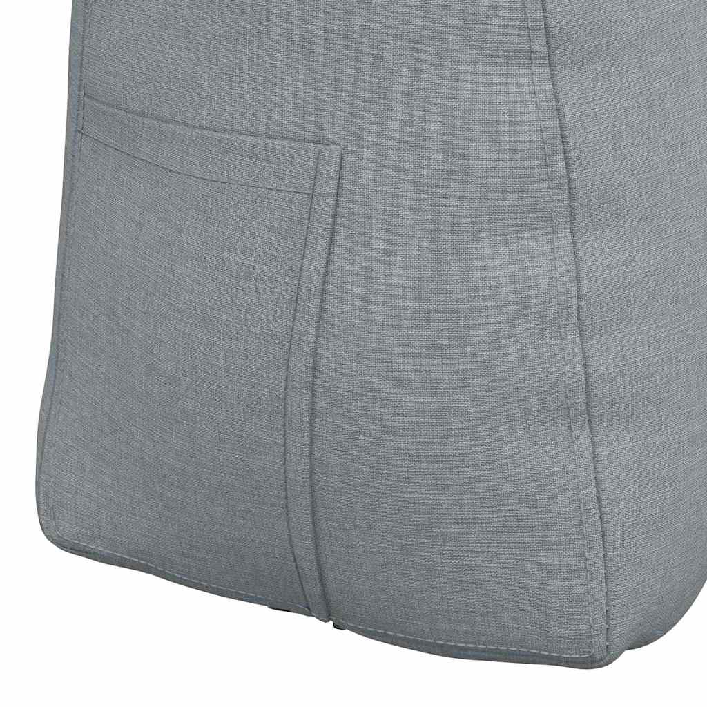 Cuscino per Schiena Grigio chiaro 60 x 24 x 50 cm Tessuto