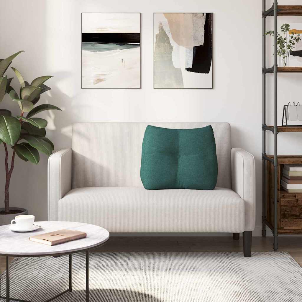 Cuscino per Schiena Verde Scuro 60 x 24 x 50 cm Tessuto