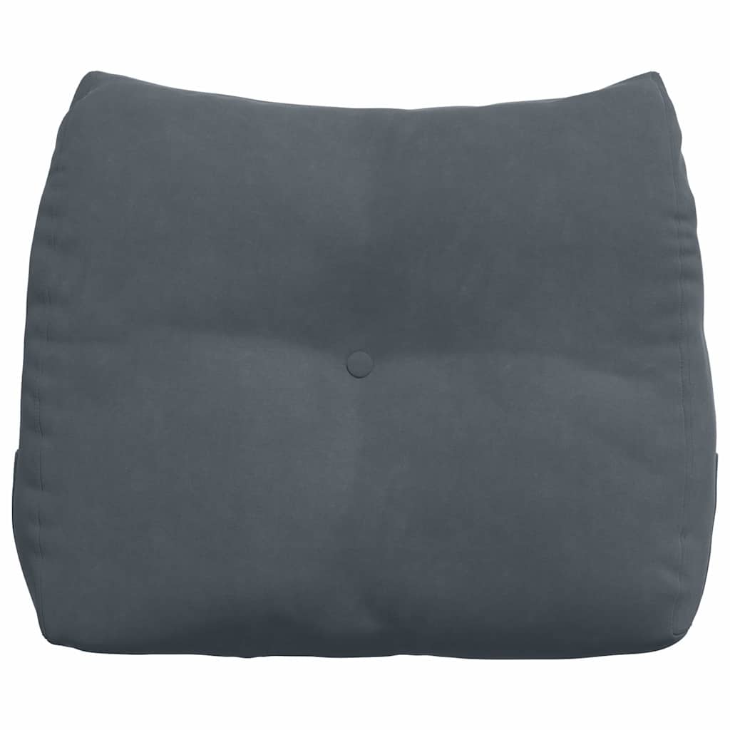 Cuscino per Schiena Grigio scuro 60 x 24 x 50 cm Velluto
