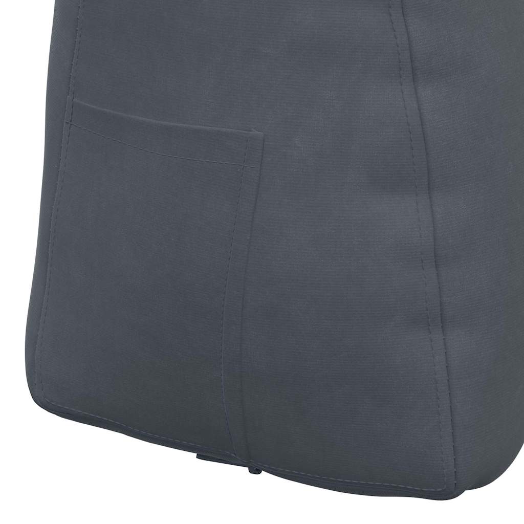 Cuscino per Schiena Grigio scuro 60 x 24 x 50 cm Velluto
