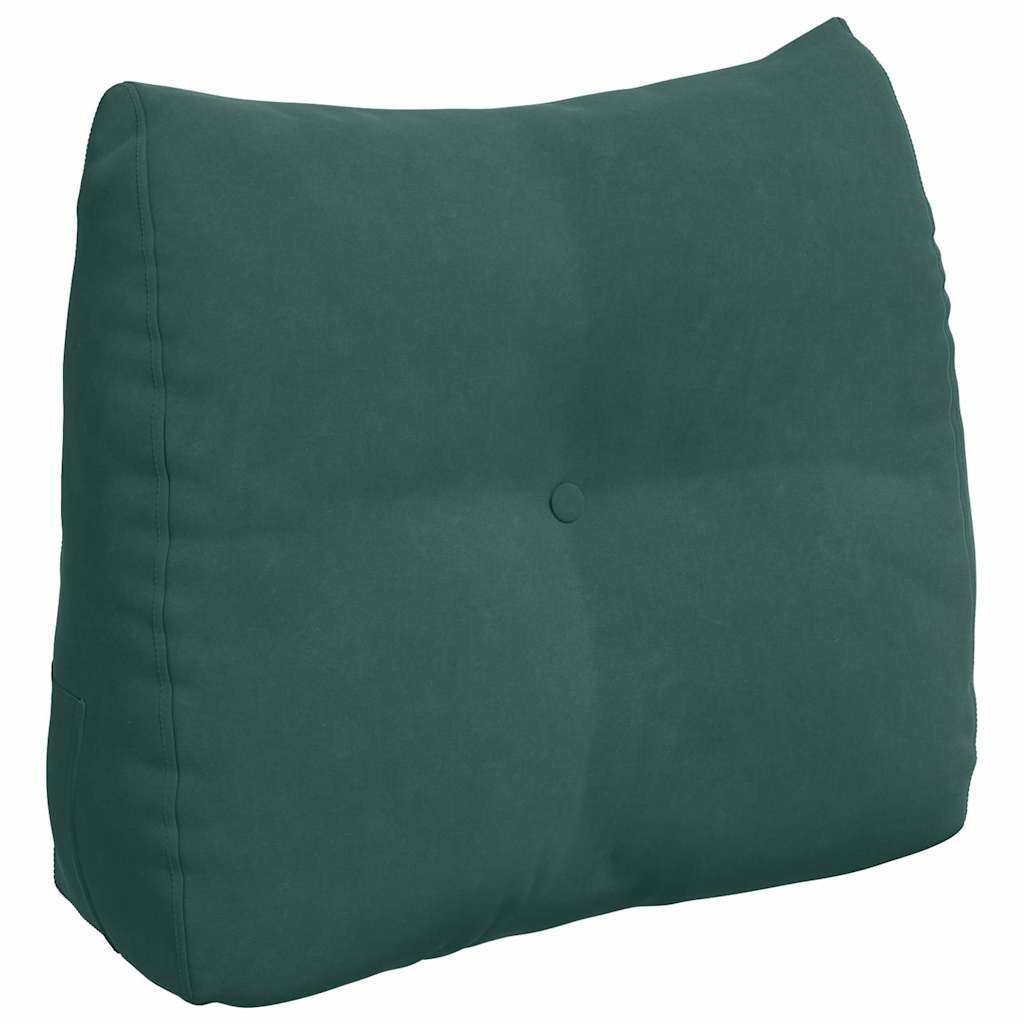 Cuscino per Schiena Verde Scuro 60 x 24 x 50 cm Velluto