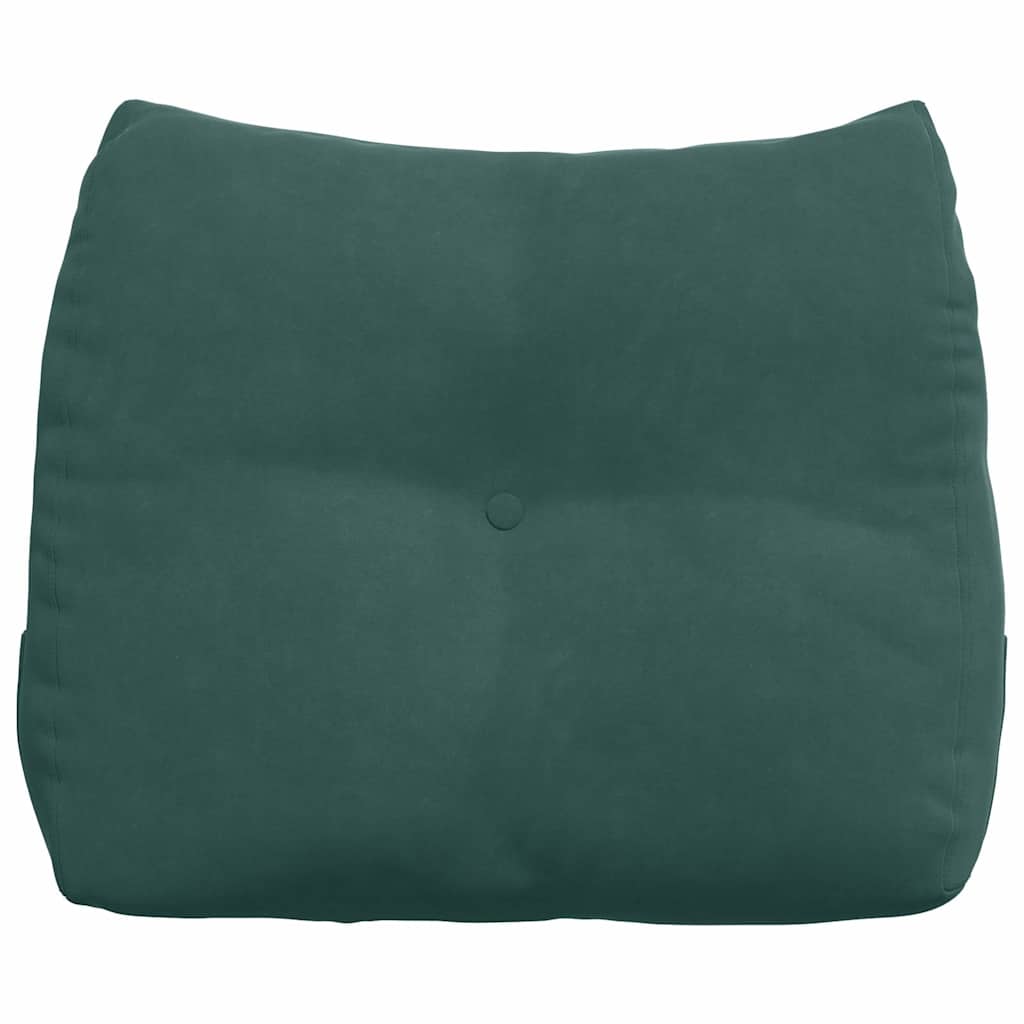 Cuscino per Schiena Verde Scuro 60 x 24 x 50 cm Velluto