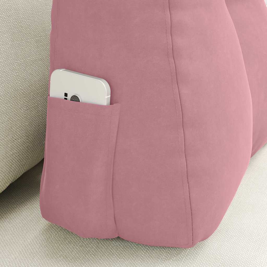 Cuscino per Schiena Rosa 60 x 24 x 50 cm Velluto