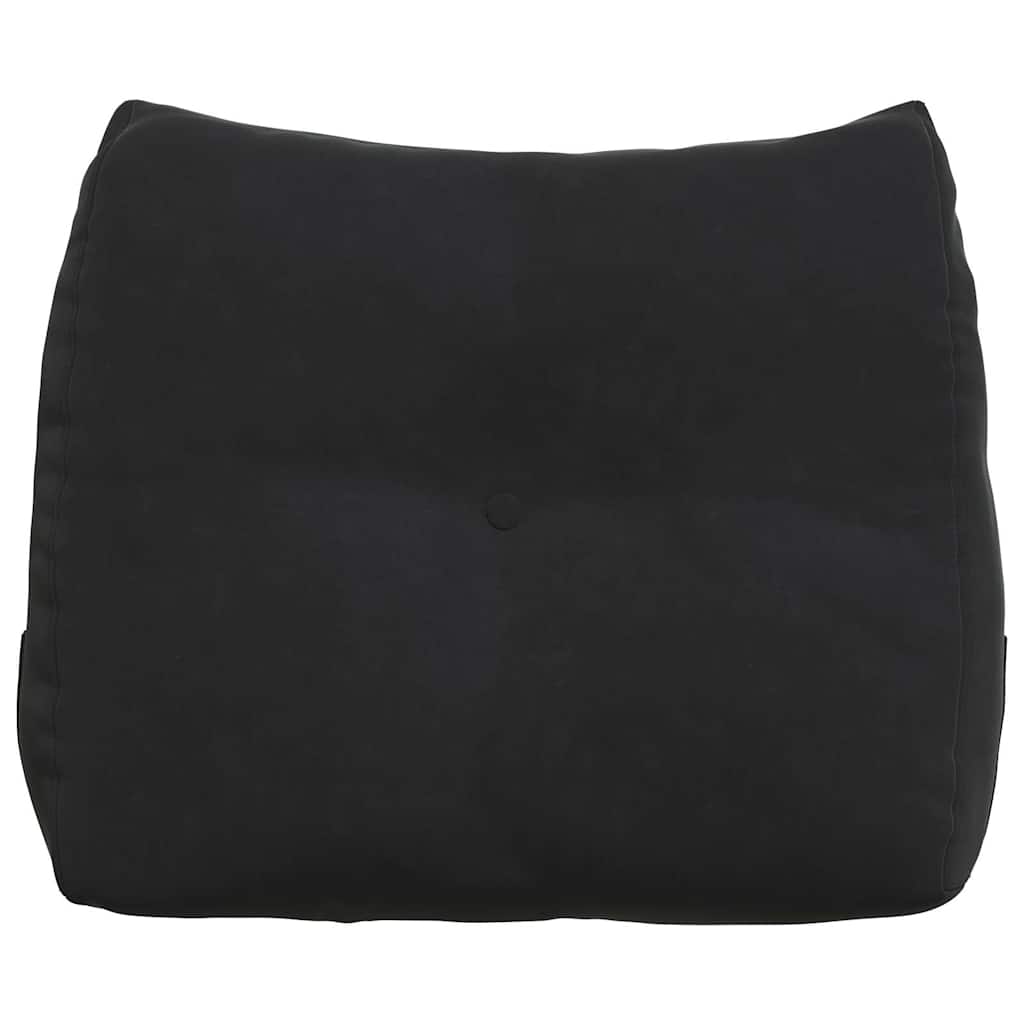 Cuscino per Schiena Nero 60 x 24 x 50 cm Velluto
