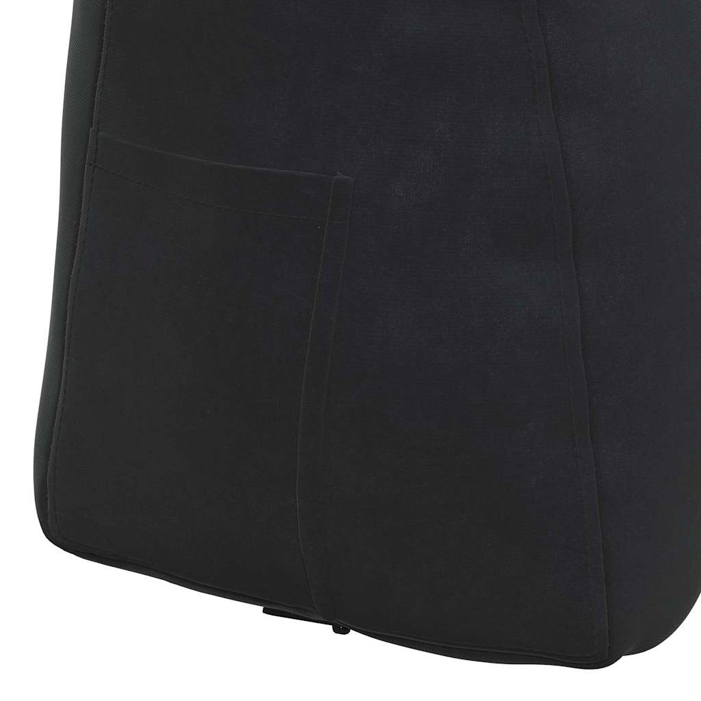 Cuscino per Schiena Nero 60 x 24 x 50 cm Velluto