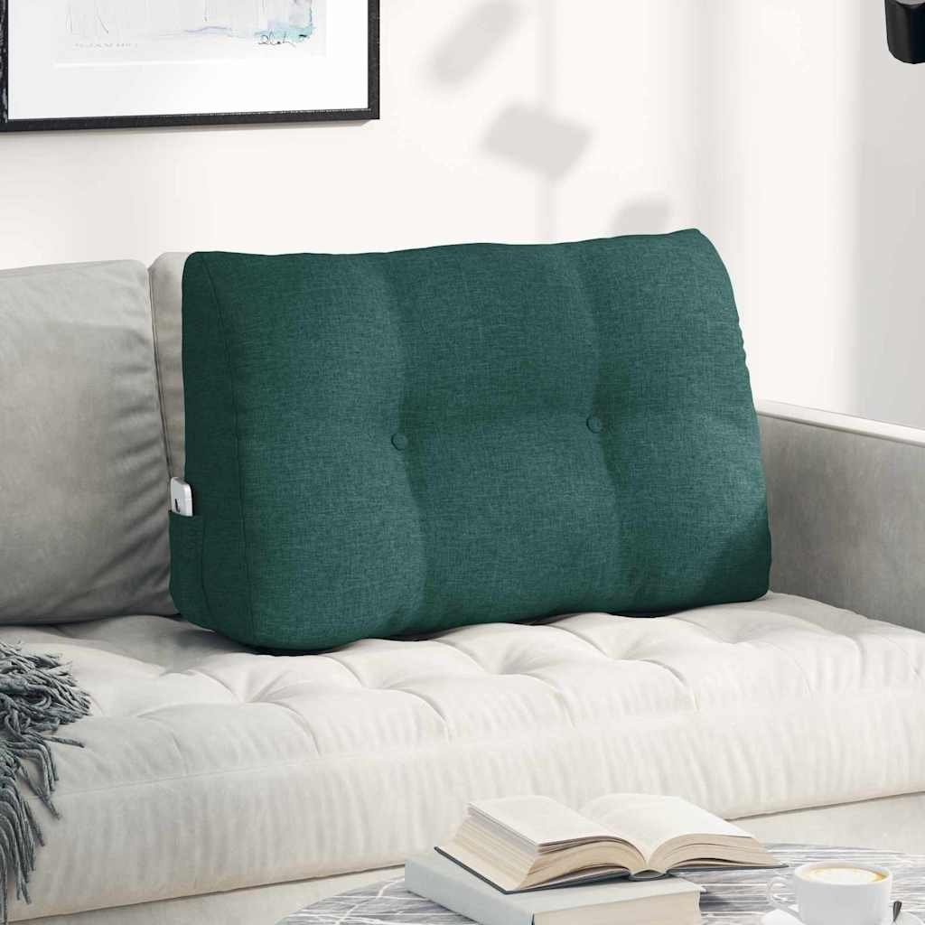 Cuscino per Schiena Verde Scuro 80 x 24 x 50 cm Tessuto