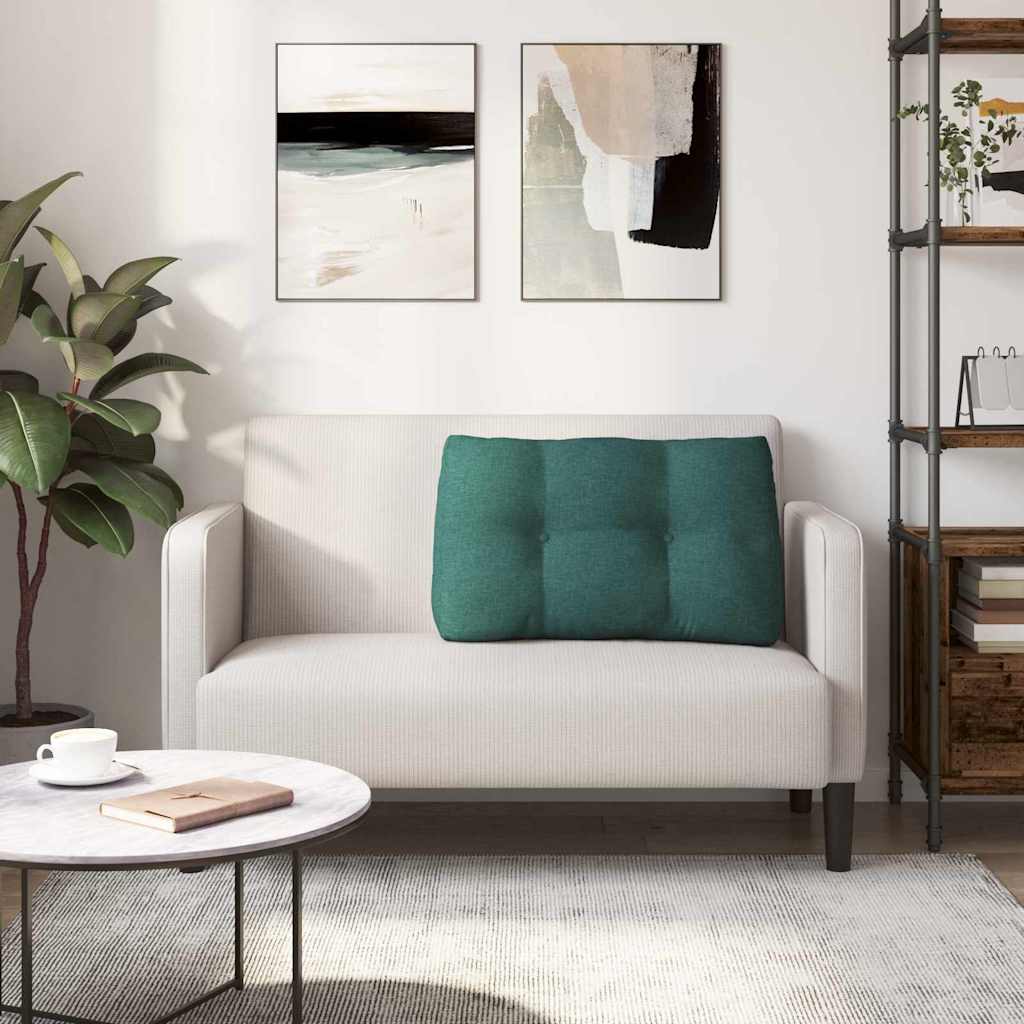 Cuscino per Schiena Verde Scuro 80 x 24 x 50 cm Tessuto