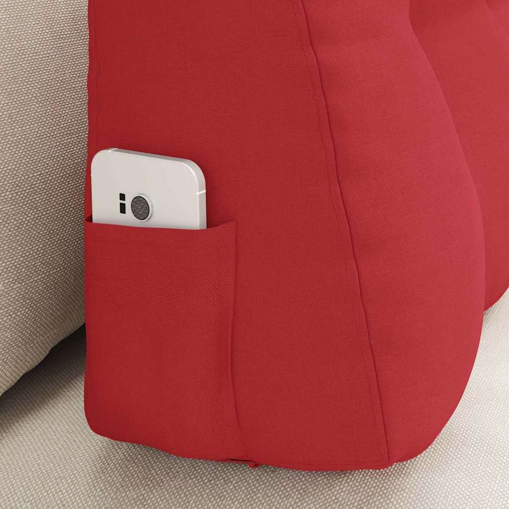 Cuscino per Schiena Rosso 80 x 24 x 50 cm Tessuto