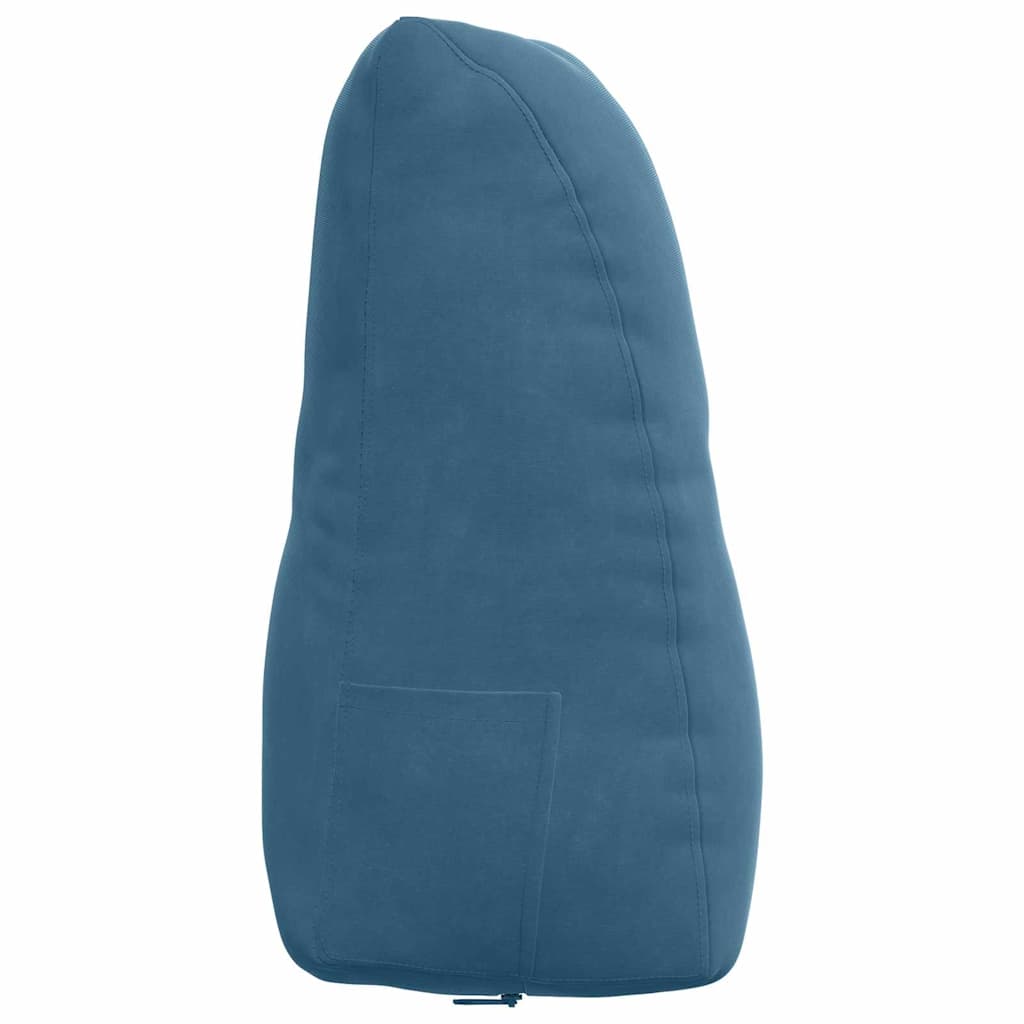Cuscino per Schiena Blu 80 x 24 x 50 cm Velluto