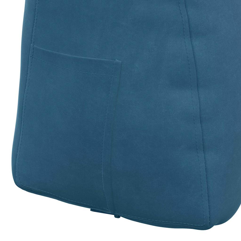 Cuscino per Schiena Blu 80 x 24 x 50 cm Velluto