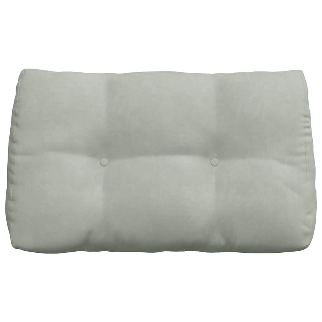 Cuscino per Schiena Grigio chiaro 80 x 24 x 50 cm Velluto