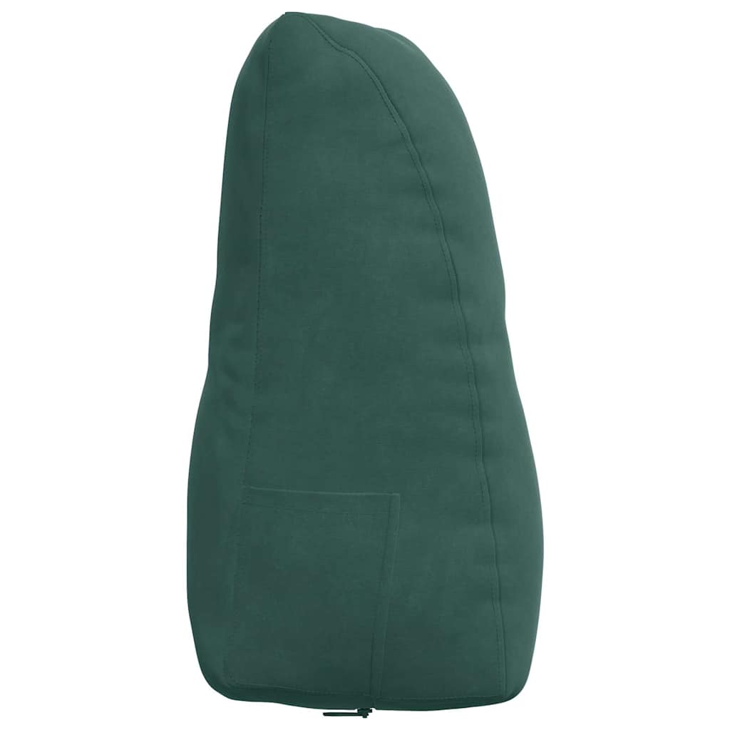 Cuscino per Schiena Verde Scuro 80 x 24 x 50 cm Velluto