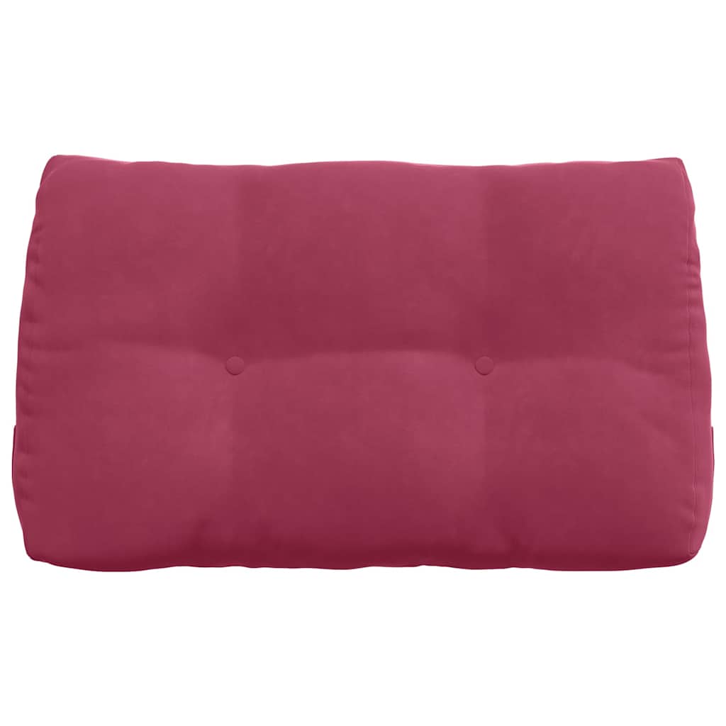 Cuscino per Schiena Rosso Vino 80 x 24 x 50 cm Velluto