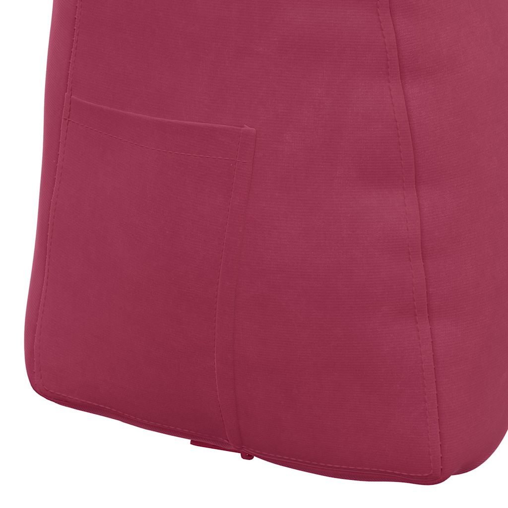 Cuscino per Schiena Rosso Vino 80 x 24 x 50 cm Velluto