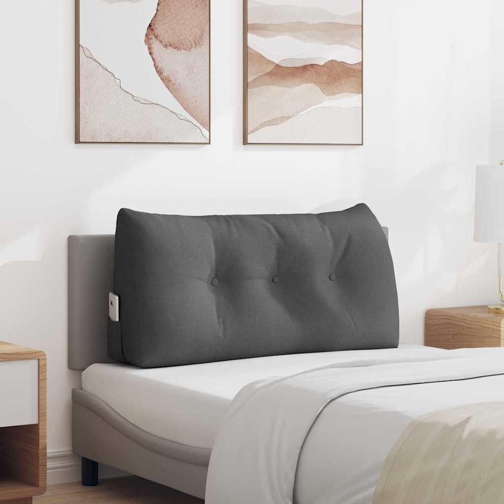 Cuscino per Schiena Grigio scuro 100 x 24 x 50 cm Tessuto