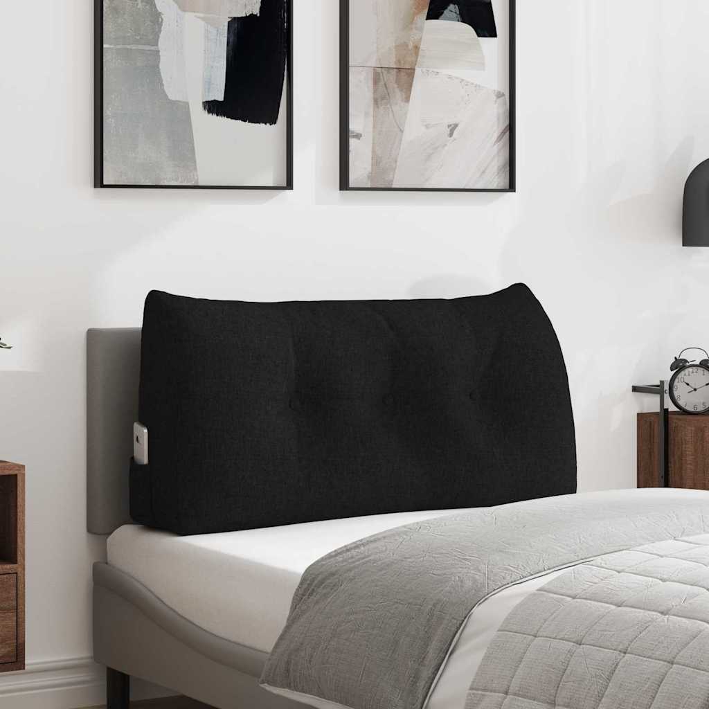 Cuscino per Schiena Nero 100 x 24 x 50 cm Tessuto