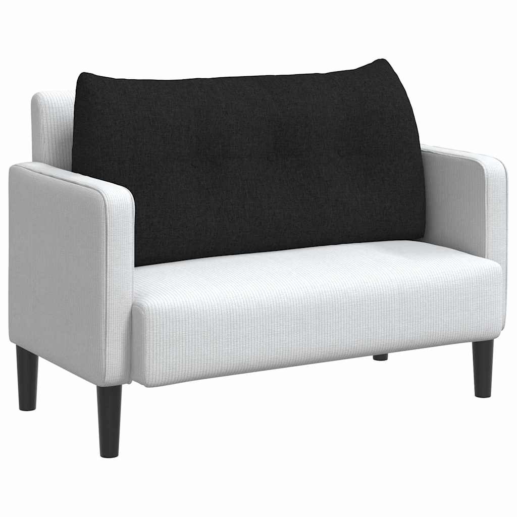 Cuscino per Schiena Nero 100 x 24 x 50 cm Tessuto