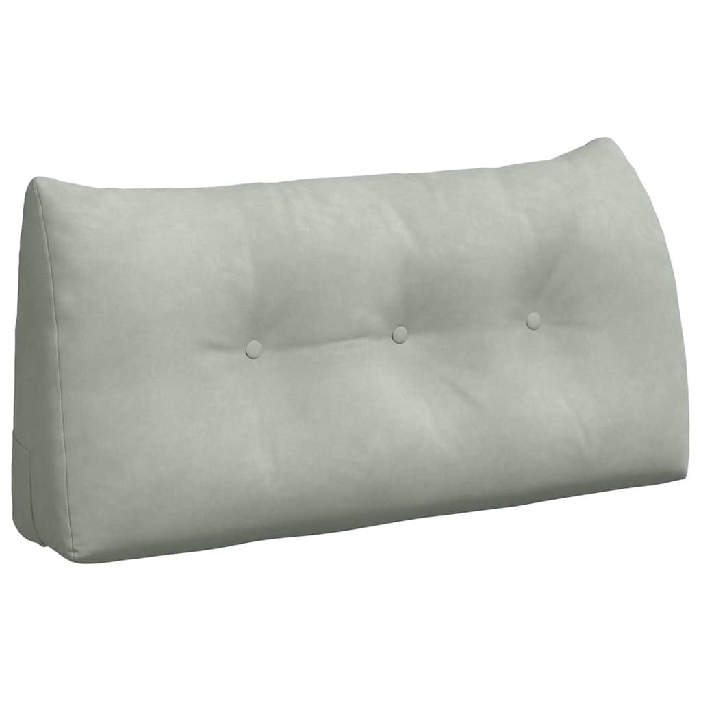 Cuscino per Schiena Grigio chiaro 100 x 24 x 50 cm Velluto