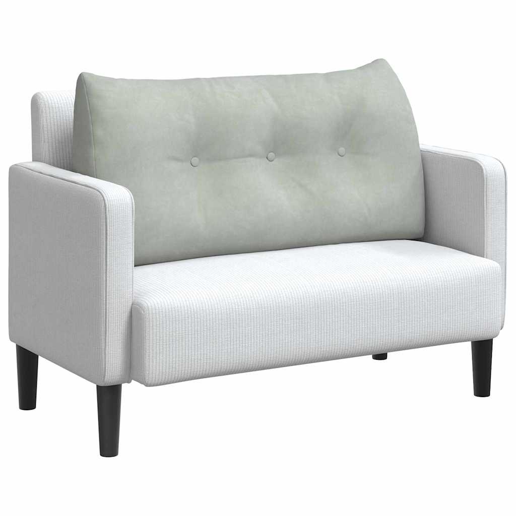 Cuscino per Schiena Grigio chiaro 100 x 24 x 50 cm Velluto