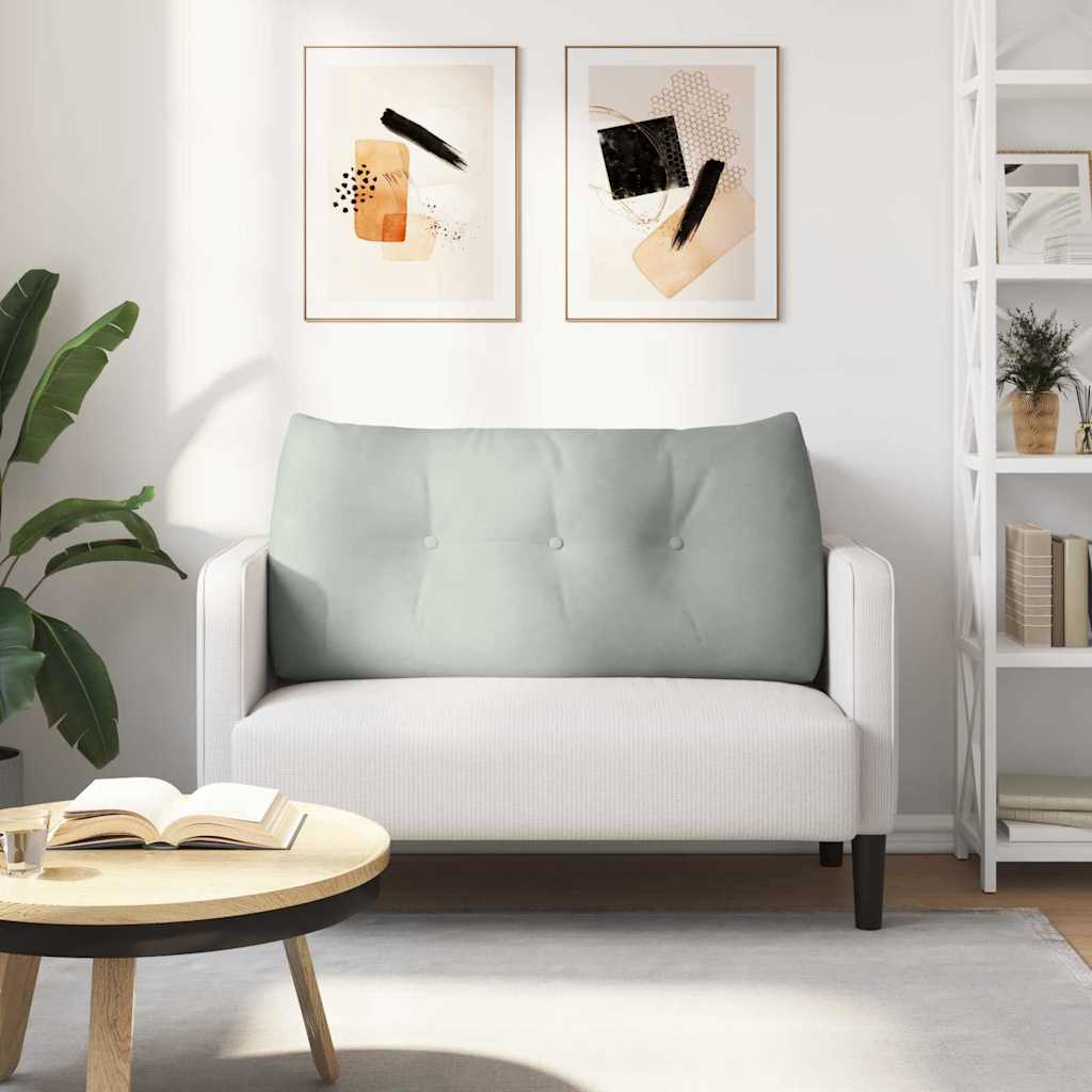 Cuscino per Schiena Grigio chiaro 100 x 24 x 50 cm Velluto