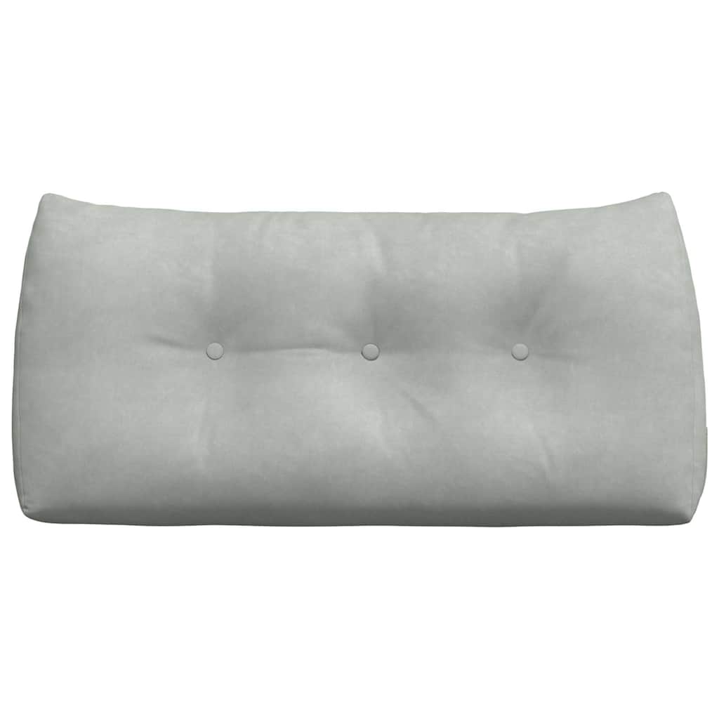 Cuscino per Schiena Grigio chiaro 100 x 24 x 50 cm Velluto