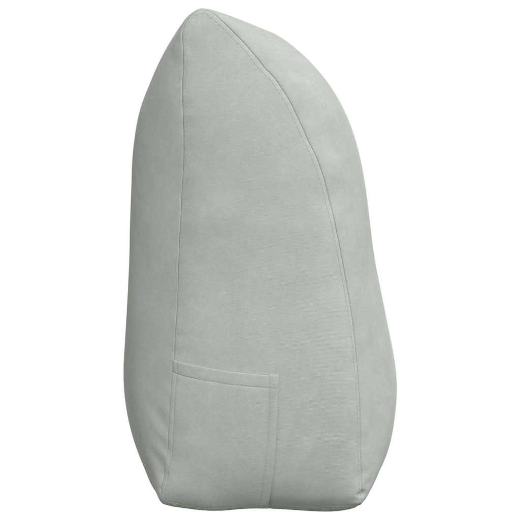 Cuscino per Schiena Grigio chiaro 100 x 24 x 50 cm Velluto