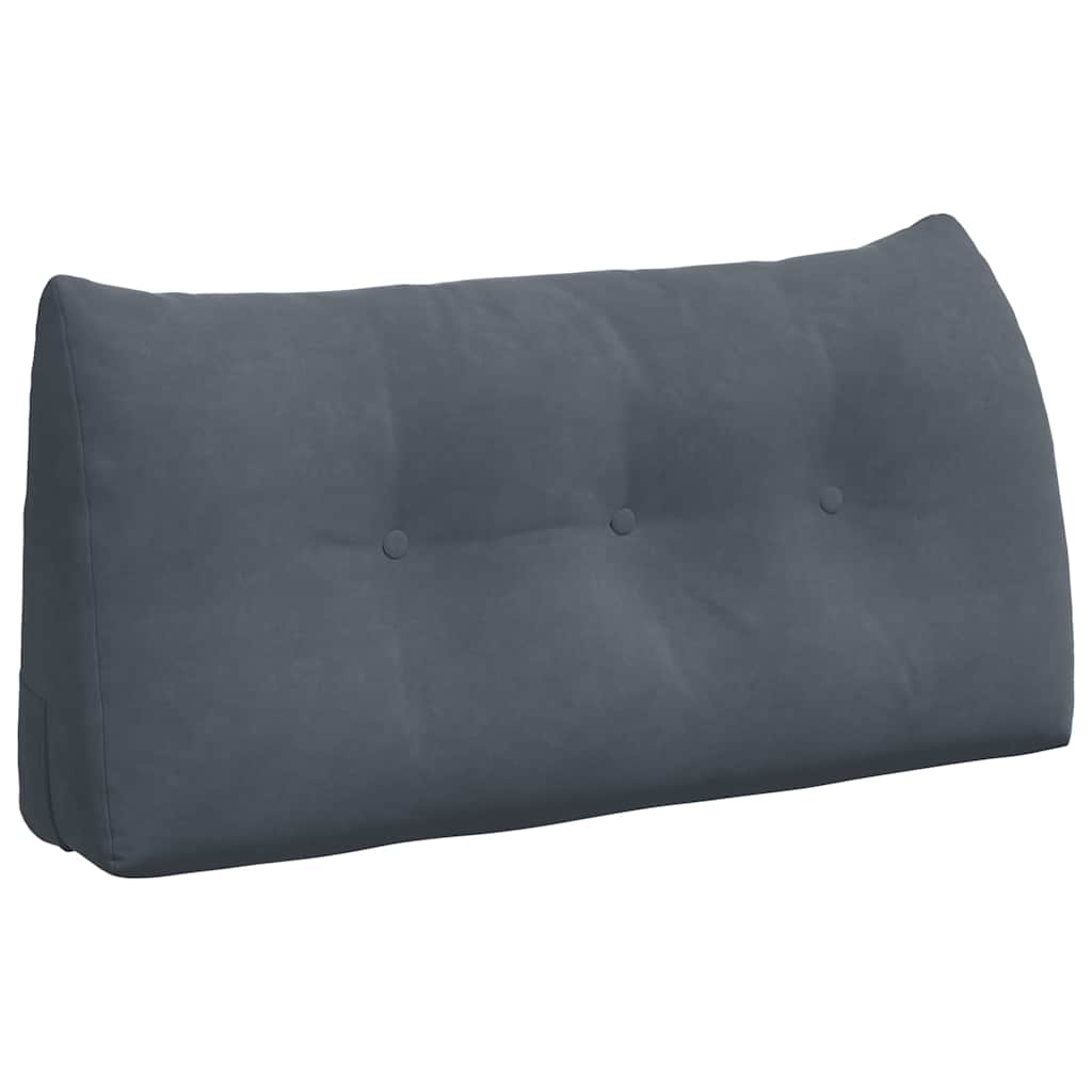 Cuscino per Schiena Grigio scuro 100 x 24 x 50 cm Velluto