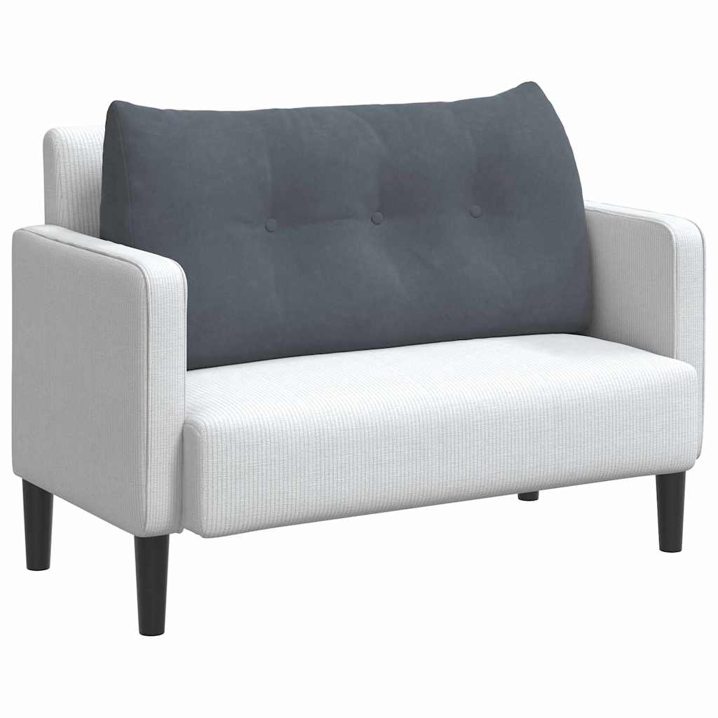 Cuscino per Schiena Grigio scuro 100 x 24 x 50 cm Velluto