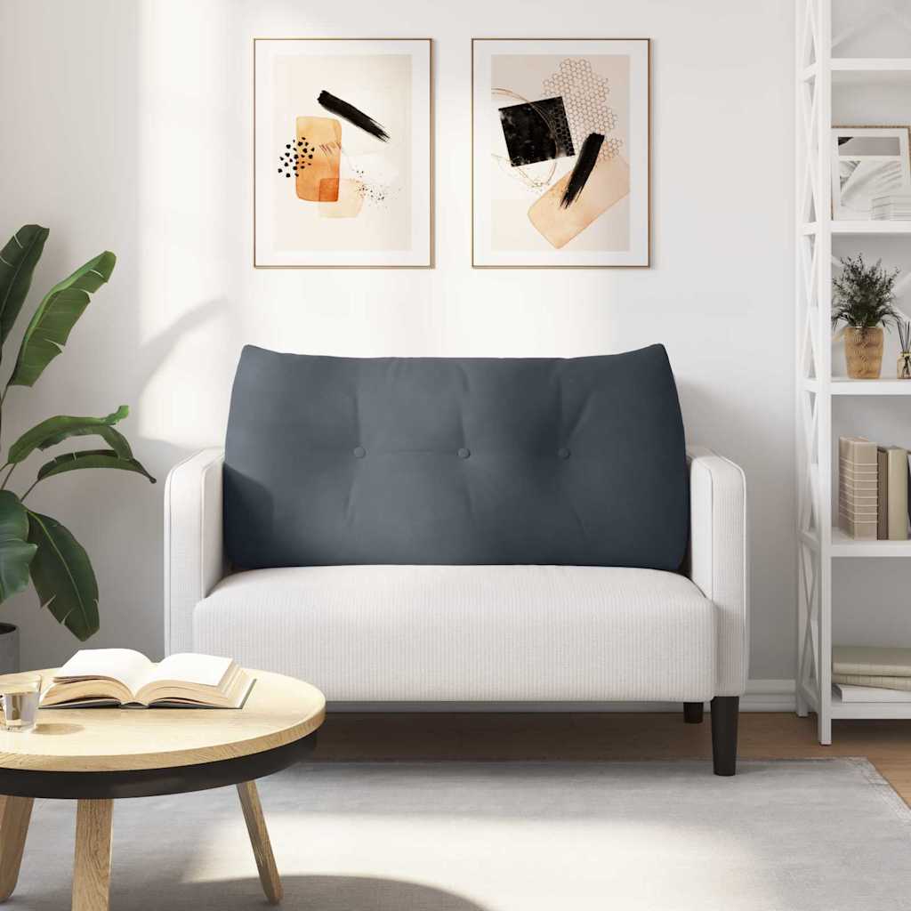 Cuscino per Schiena Grigio scuro 100 x 24 x 50 cm Velluto