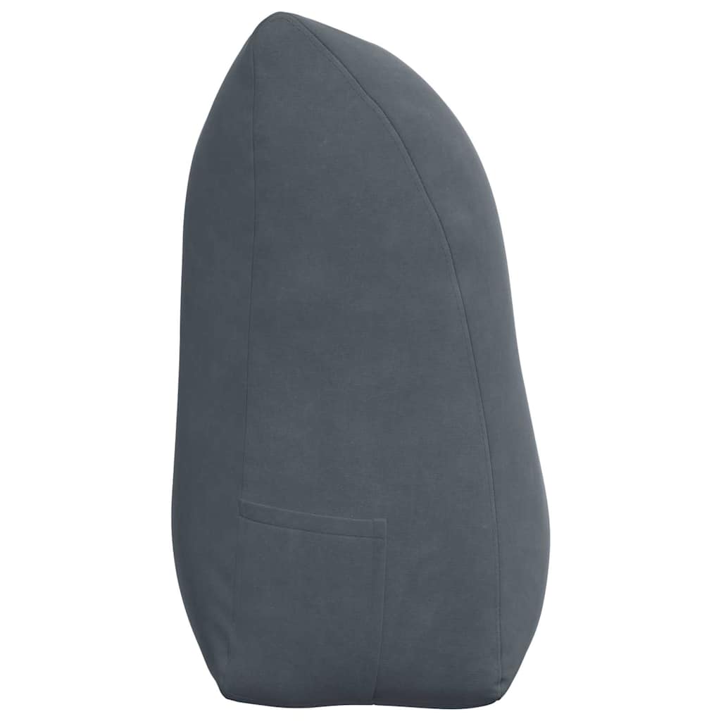 Cuscino per Schiena Grigio scuro 100 x 24 x 50 cm Velluto