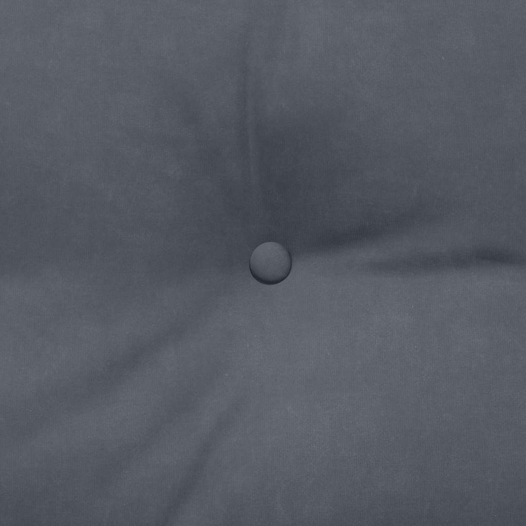 Cuscino per Schiena Grigio scuro 100 x 24 x 50 cm Velluto
