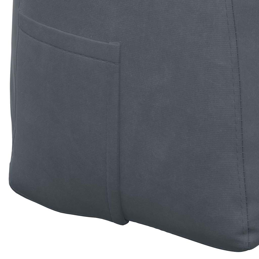 Cuscino per Schiena Grigio scuro 100 x 24 x 50 cm Velluto