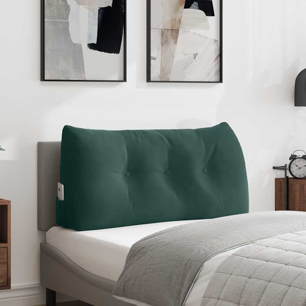 Cuscino per Schiena Verde Scuro 100 x 24 x 50 cm Velluto