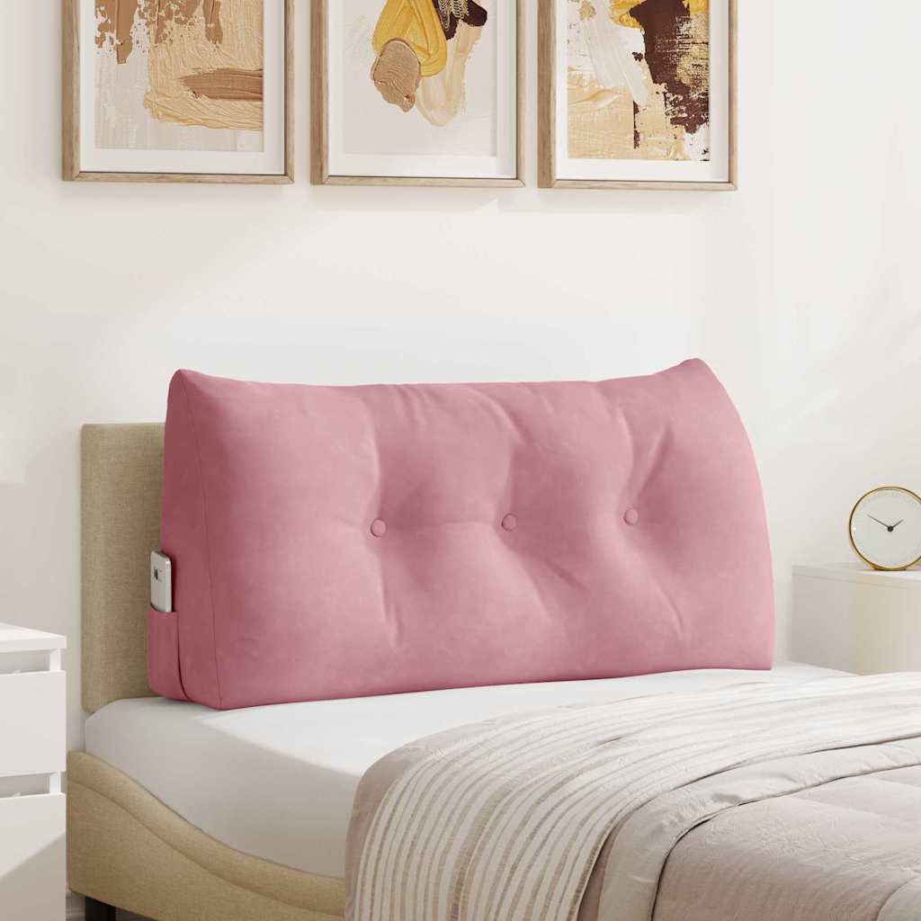 Cuscino per Schiena Rosa 100 x 24 x 50 cm Velluto