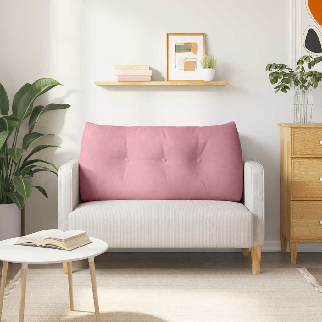 Cuscino per Schiena Rosa 100 x 24 x 50 cm Velluto