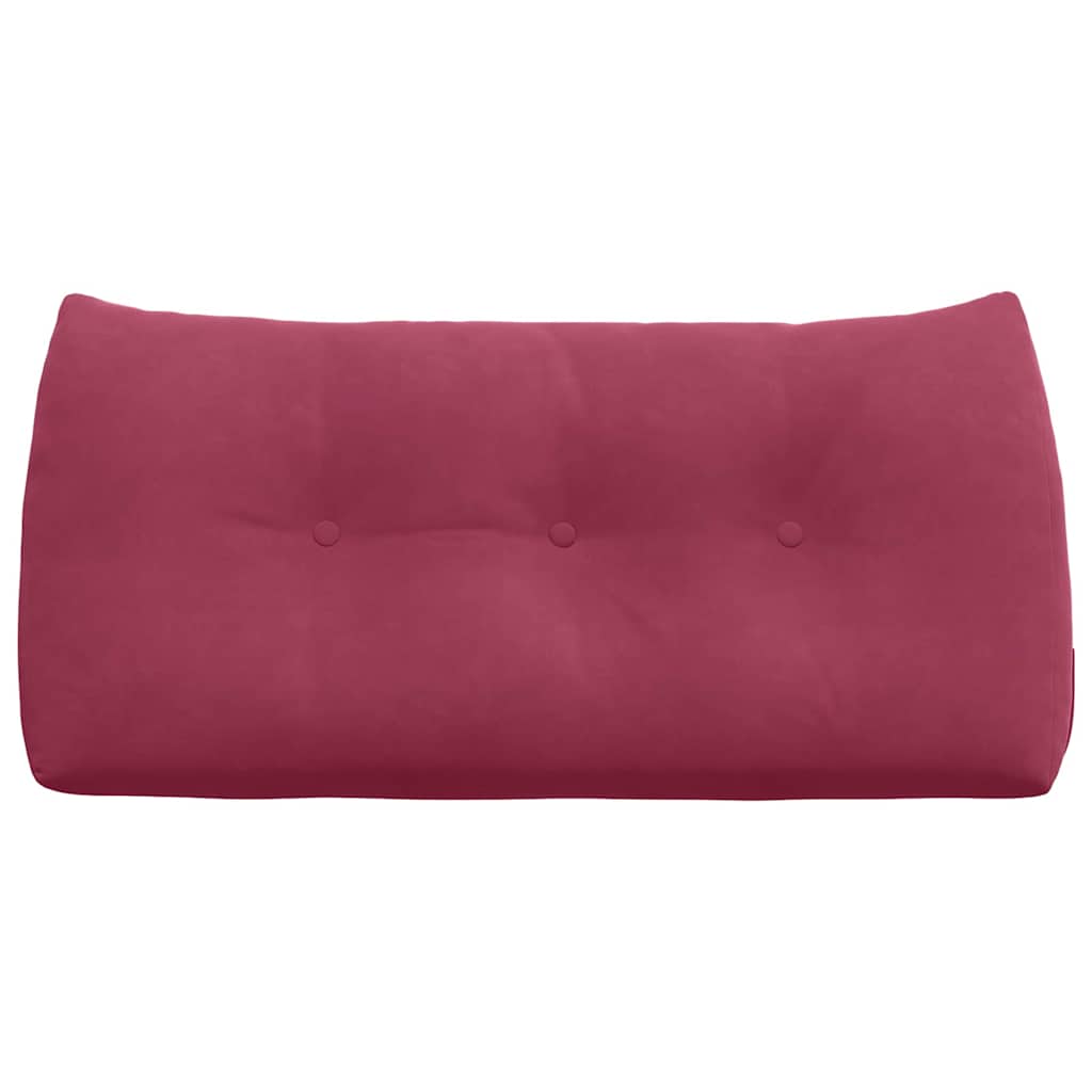 Cuscino per Schiena Rosso Vino 100 x 24 x 50 cm Velluto