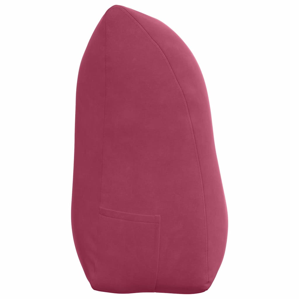 Cuscino per Schiena Rosso Vino 100 x 24 x 50 cm Velluto