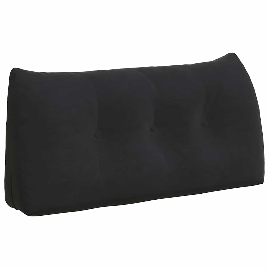 Cuscino per Schiena Nero 100 x 24 x 50 cm Velluto