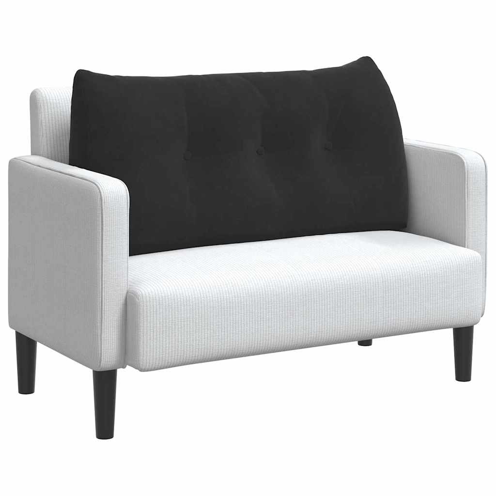 Cuscino per Schiena Nero 100 x 24 x 50 cm Velluto