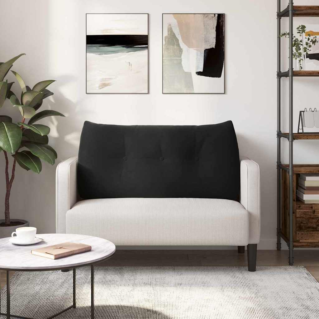 Cuscino per Schiena Nero 100 x 24 x 50 cm Velluto