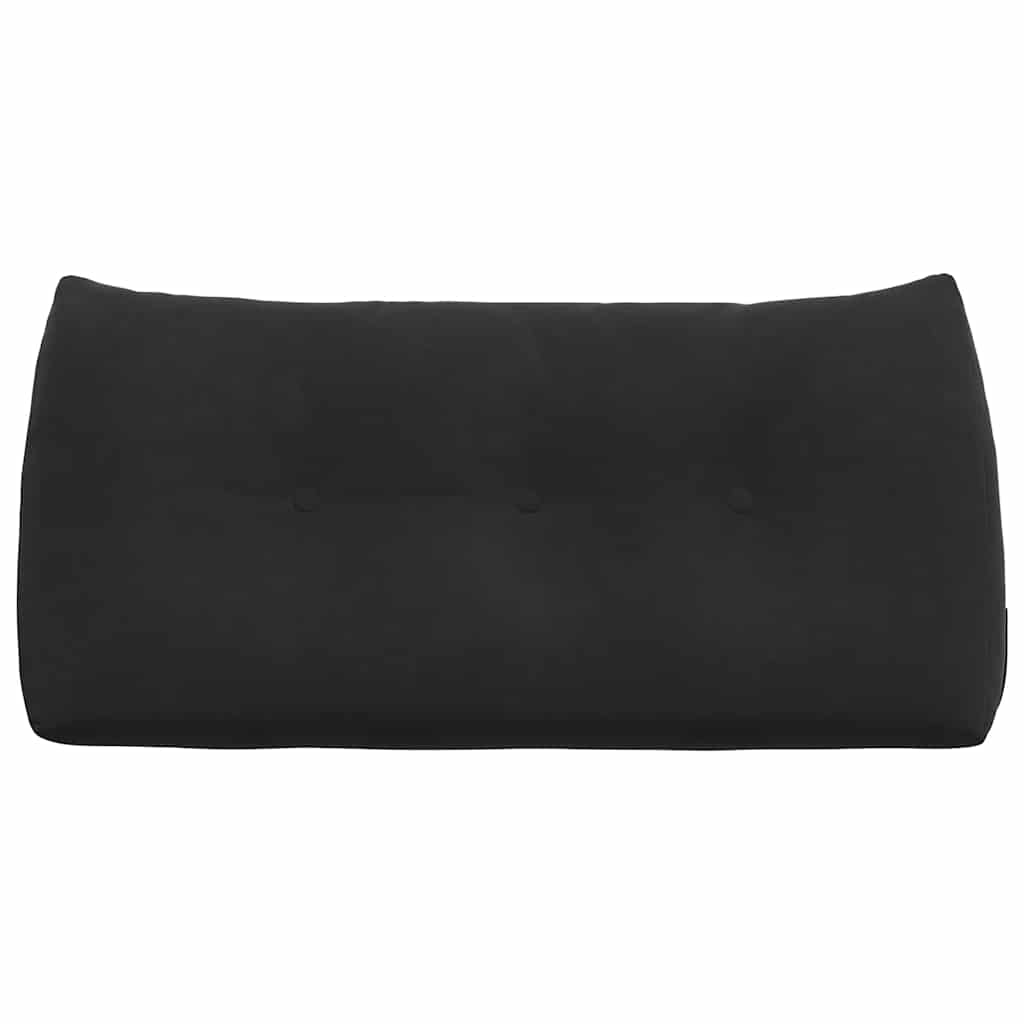 Cuscino per Schiena Nero 100 x 24 x 50 cm Velluto