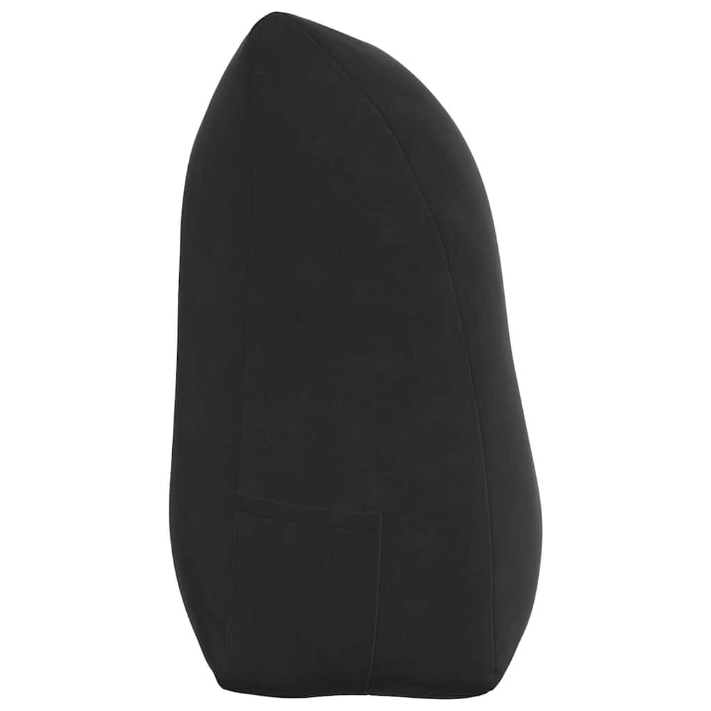 Cuscino per Schiena Nero 100 x 24 x 50 cm Velluto