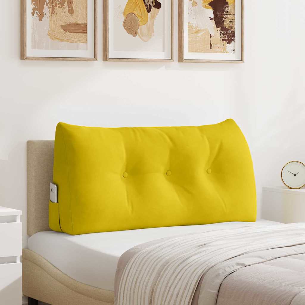 Cuscino per Schiena Giallo 100 x 24 x 50 cm Velluto