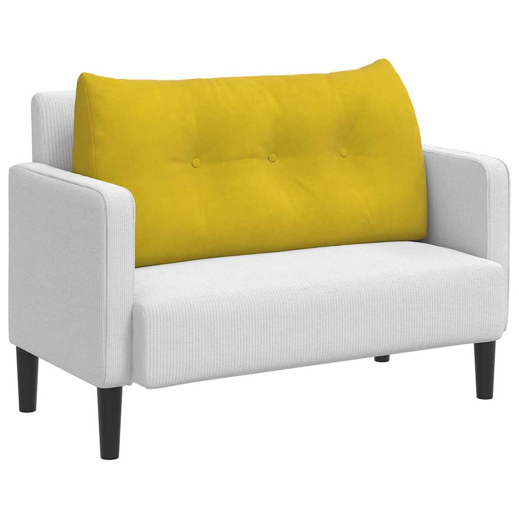 Cuscino per Schiena Giallo 100 x 24 x 50 cm Velluto
