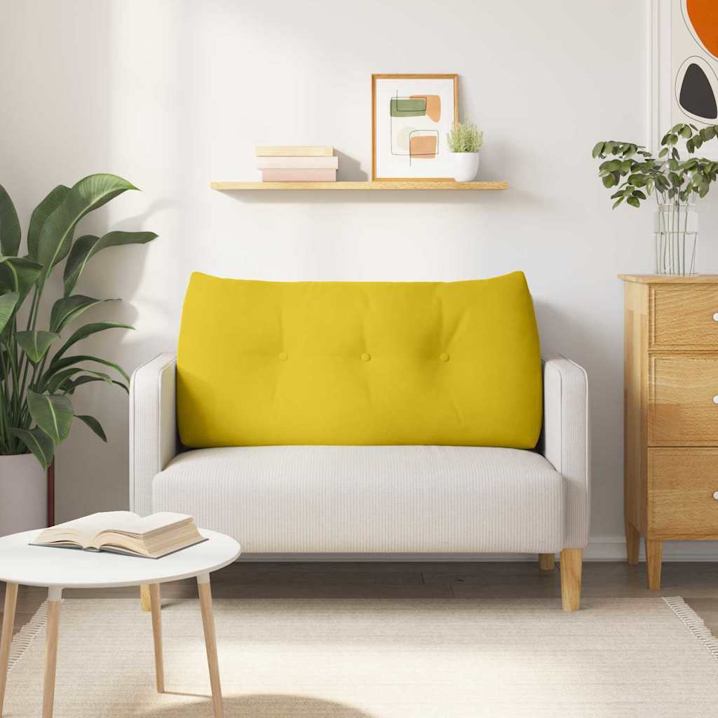 Cuscino per Schiena Giallo 100 x 24 x 50 cm Velluto